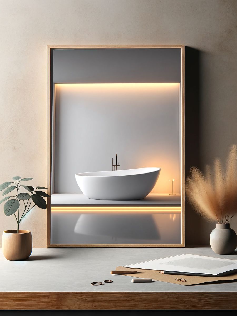 Minimalist Bathtub — Modern Print. — room view 2