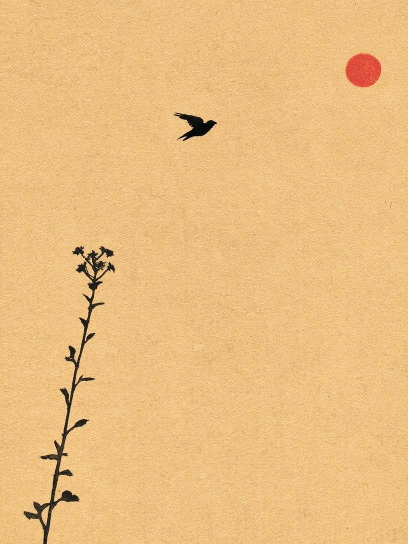 Bird and Sun Minimalist Print. poster — minimalist art