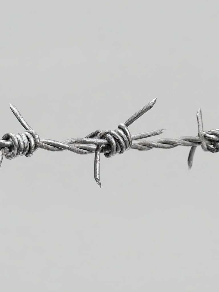 Barbed Wire Minimalist Print. poster detail