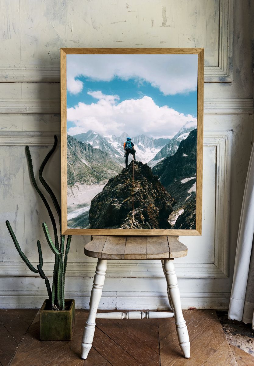 Mountain Climber Adventure Poster. — room view 1