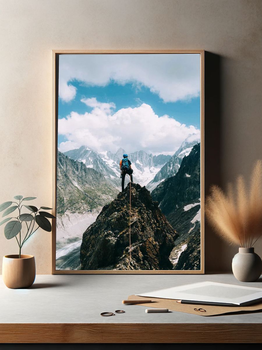 Mountain Climber Adventure Poster. — room view 2