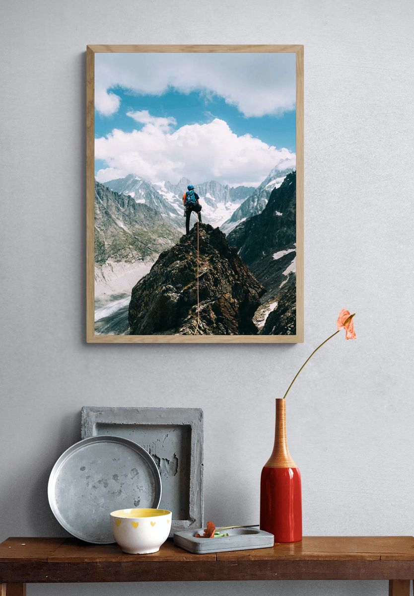 Mountain Climber Adventure Poster. — room view 3