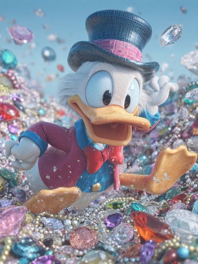 Scrooge McDuck — Cartoon Print. poster print