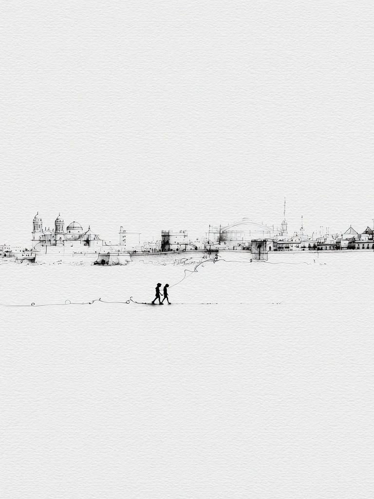 Minimal Cityscape Line Art Poster. poster — minimalist art