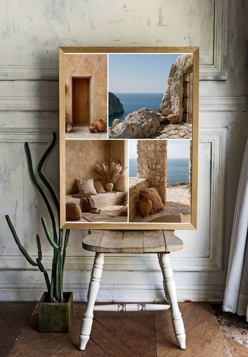 Mediterranean Coastal Interior Poster. — room view 1