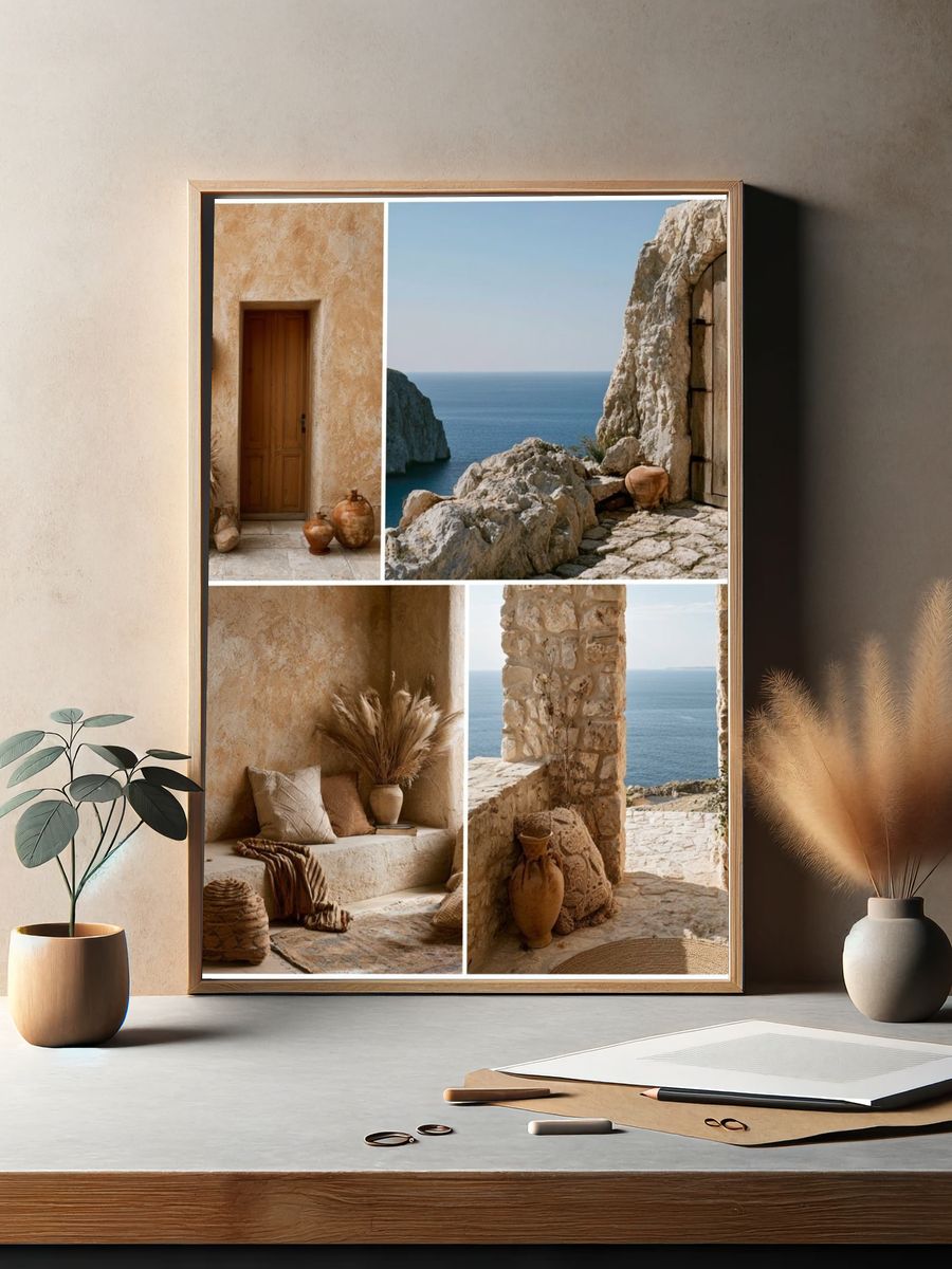 Mediterranean Coastal Interior Poster. — room view 2