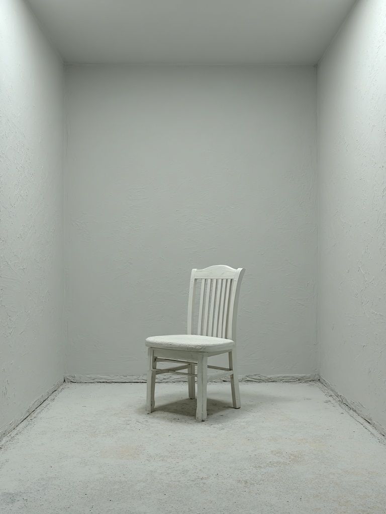 Solitary Chair — Minimalist Print. poster — minimalist art