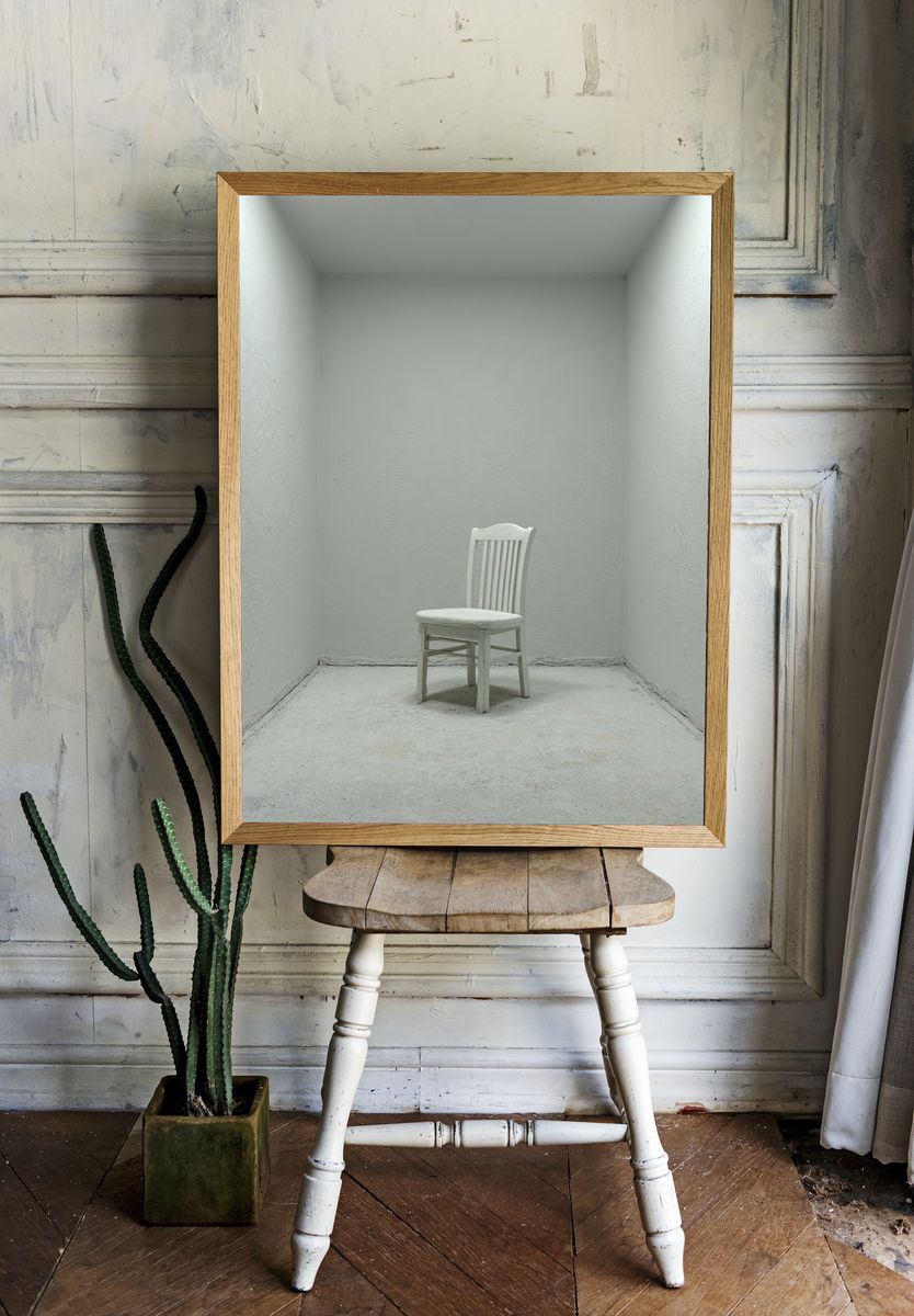 Solitary Chair — Minimalist Print room preview