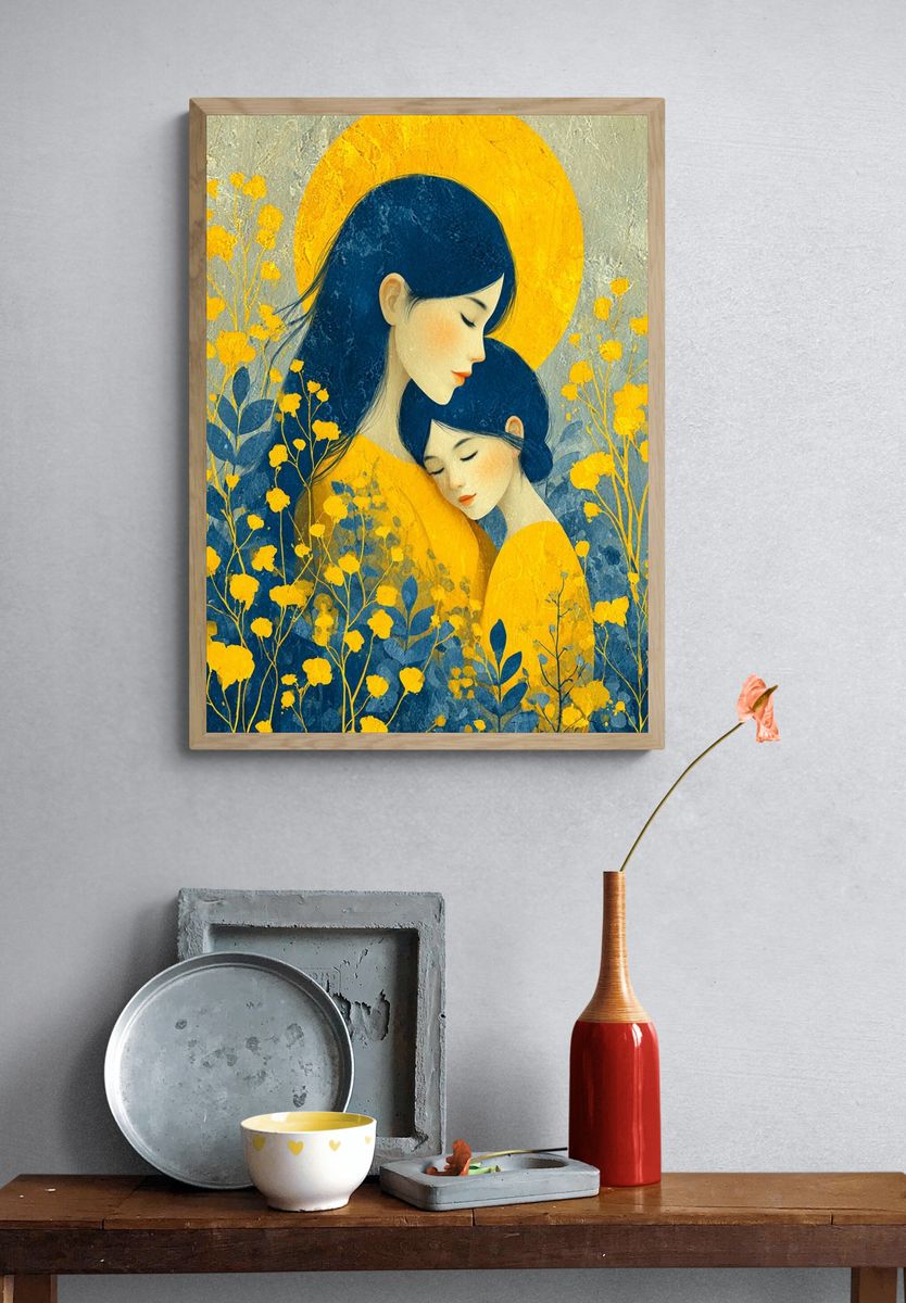Mother and Child — Illustration Print. — room view 3