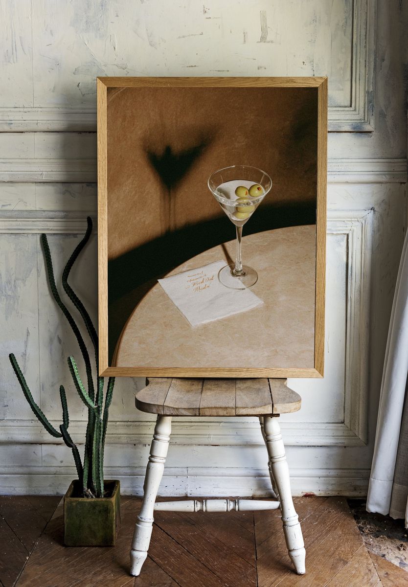 Martini Cocktail — Vintage Print. room preview