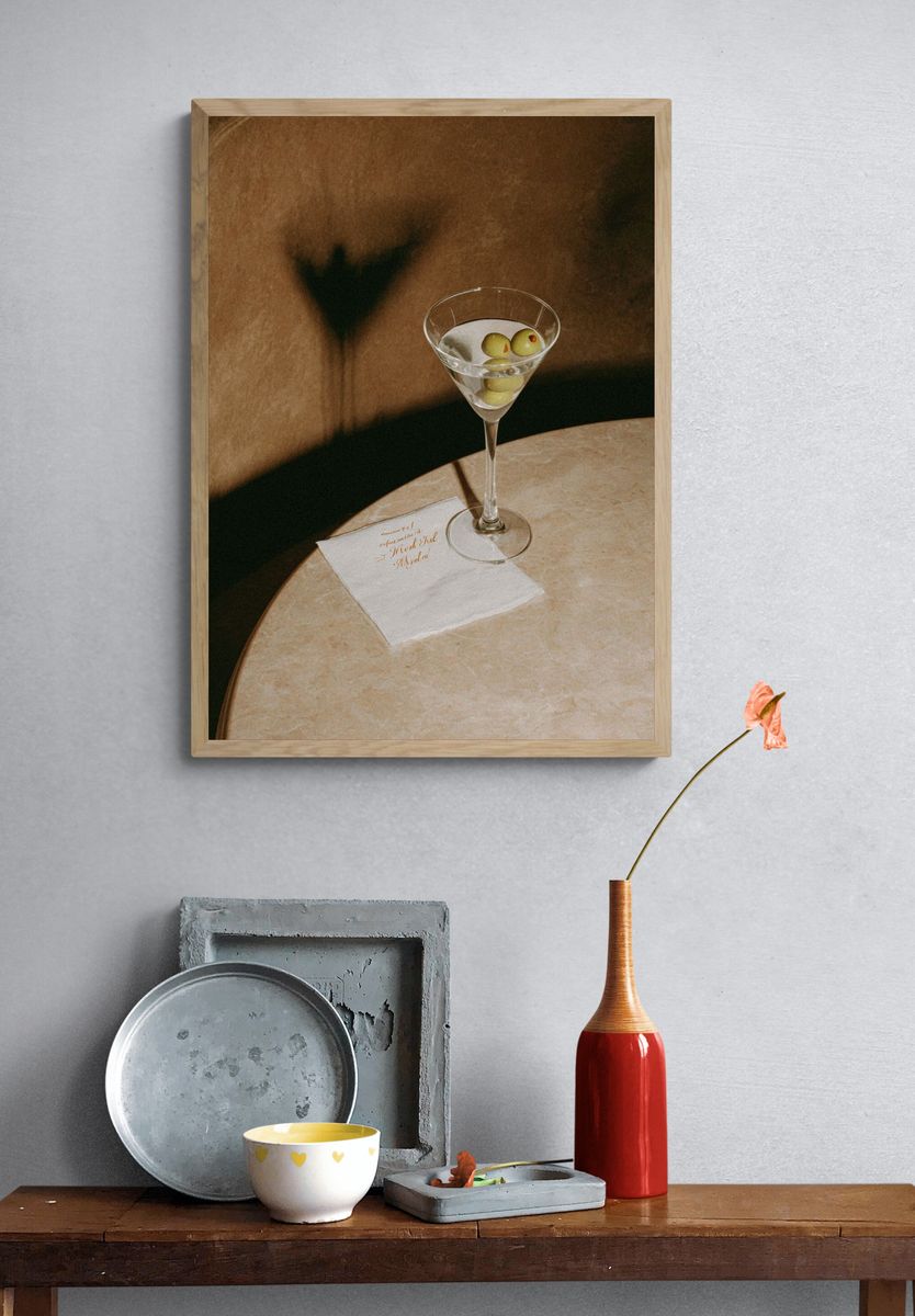 Martini Cocktail — Vintage Print. — room view 3