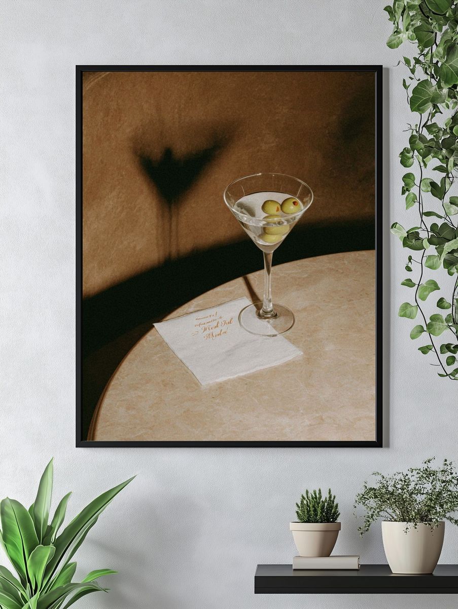 Martini Cocktail — Vintage Print. — room view 4