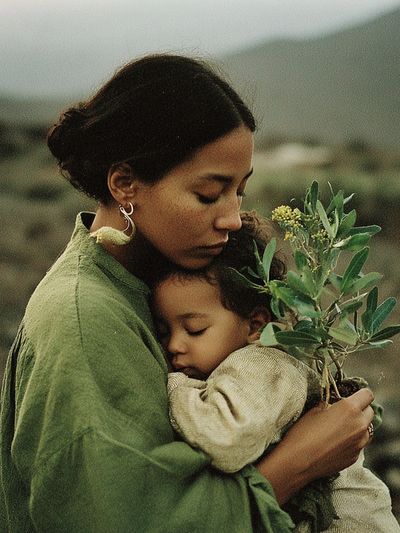 Mother and Child Portrait Photography Poster.