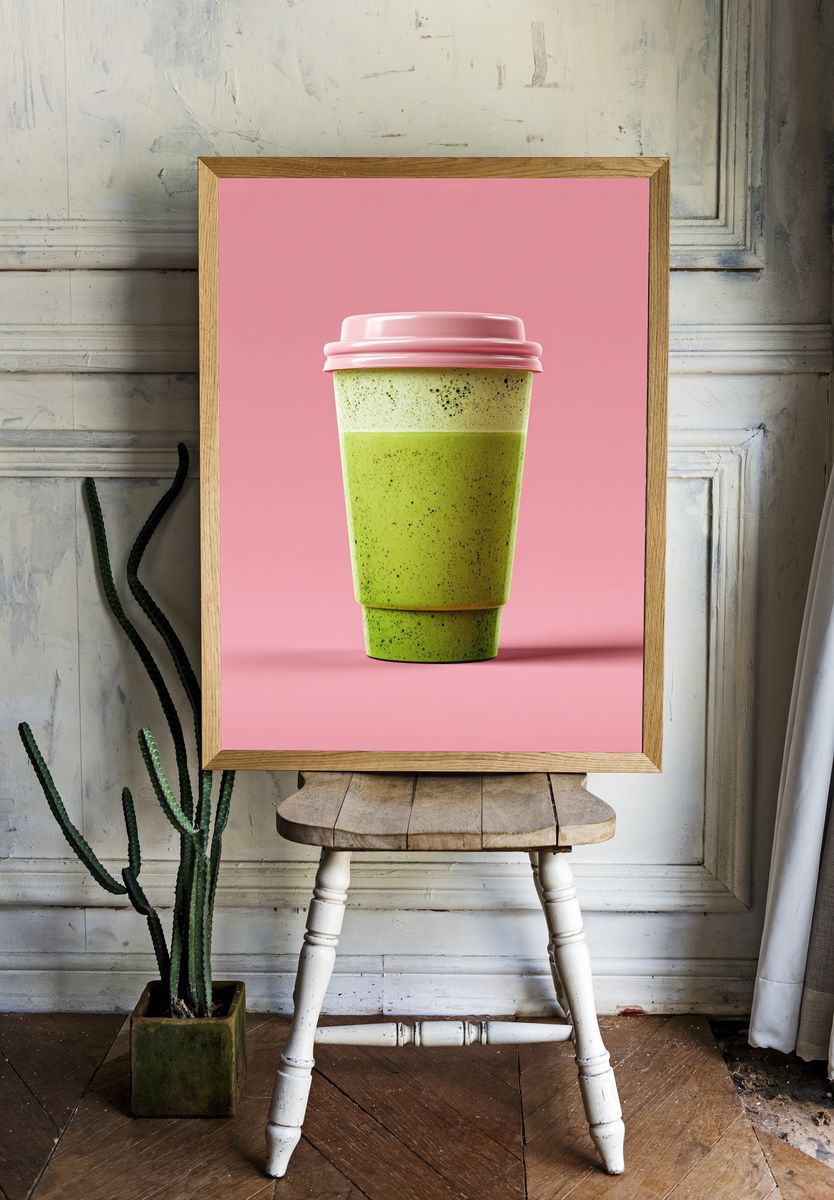 Matcha Cup Photography Poster. room preview