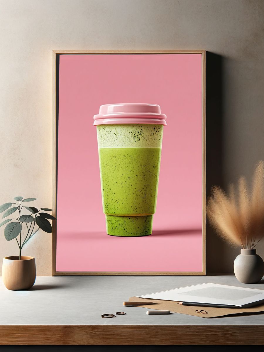Matcha Cup Photography Poster. — room view 2