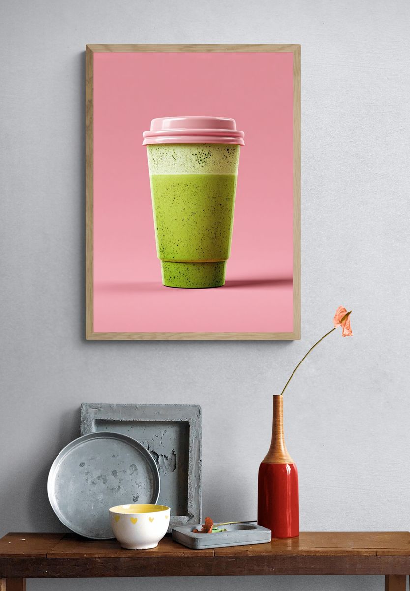 Matcha Cup Photography Poster. — room view 3