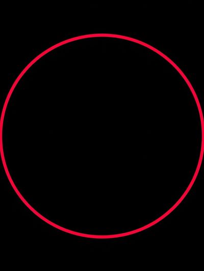 Red Circle on Black Background — Minimalist Print. poster