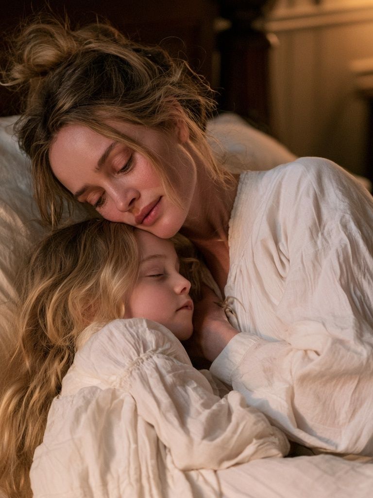 Mother and Child Sleep Portrait Poster. poster — photography art