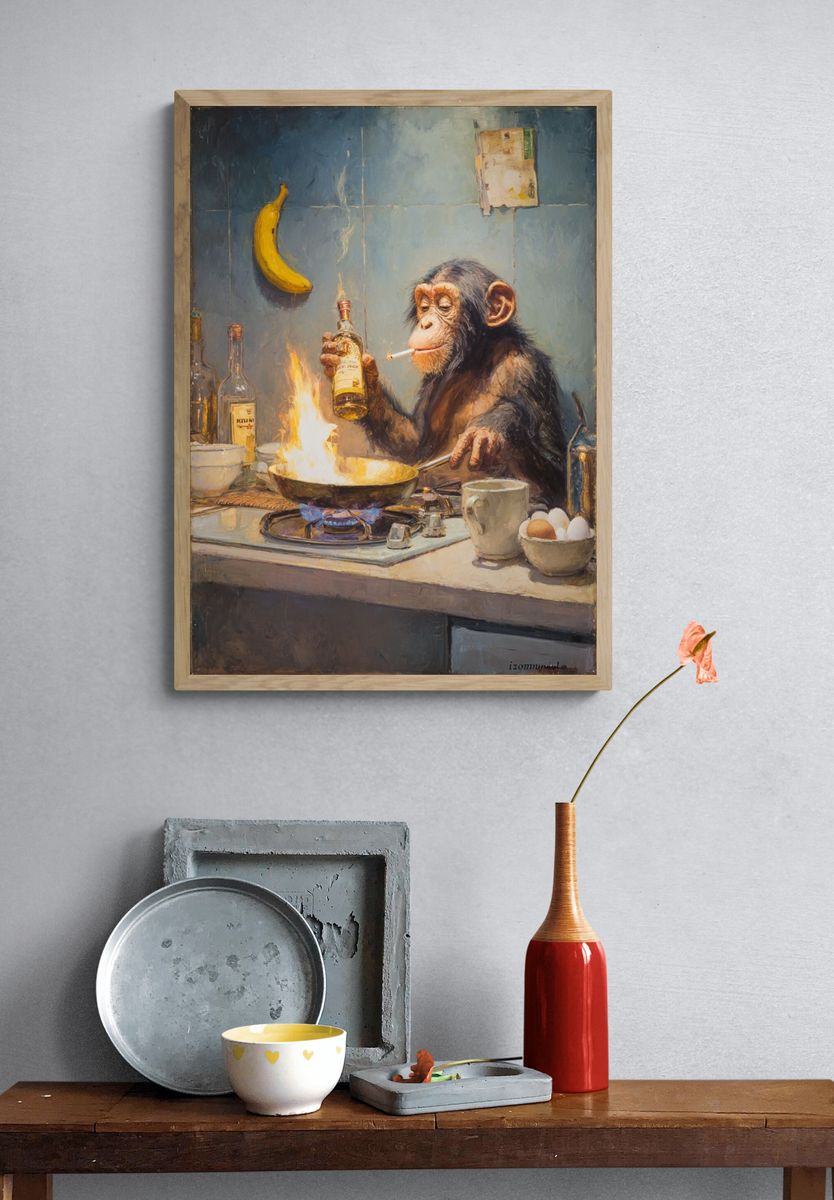 Monkey Chef — Funny Print. — room view 3