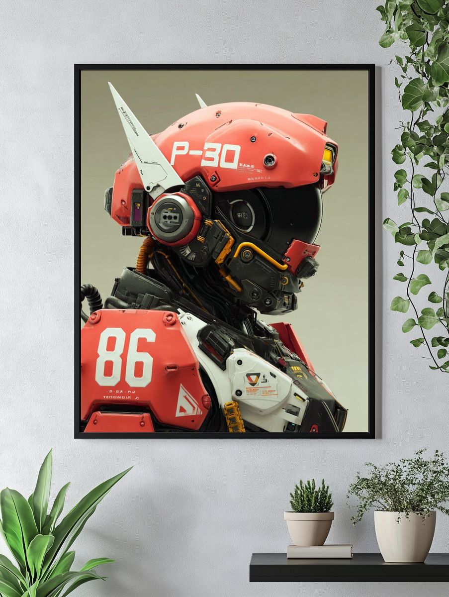 Mecha Pilot Portrait Print. — room view 4