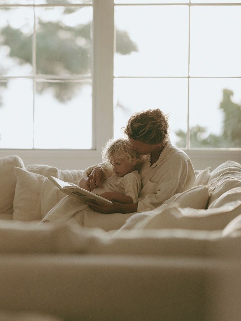 Mother and Child Reading Poster. poster — photography art