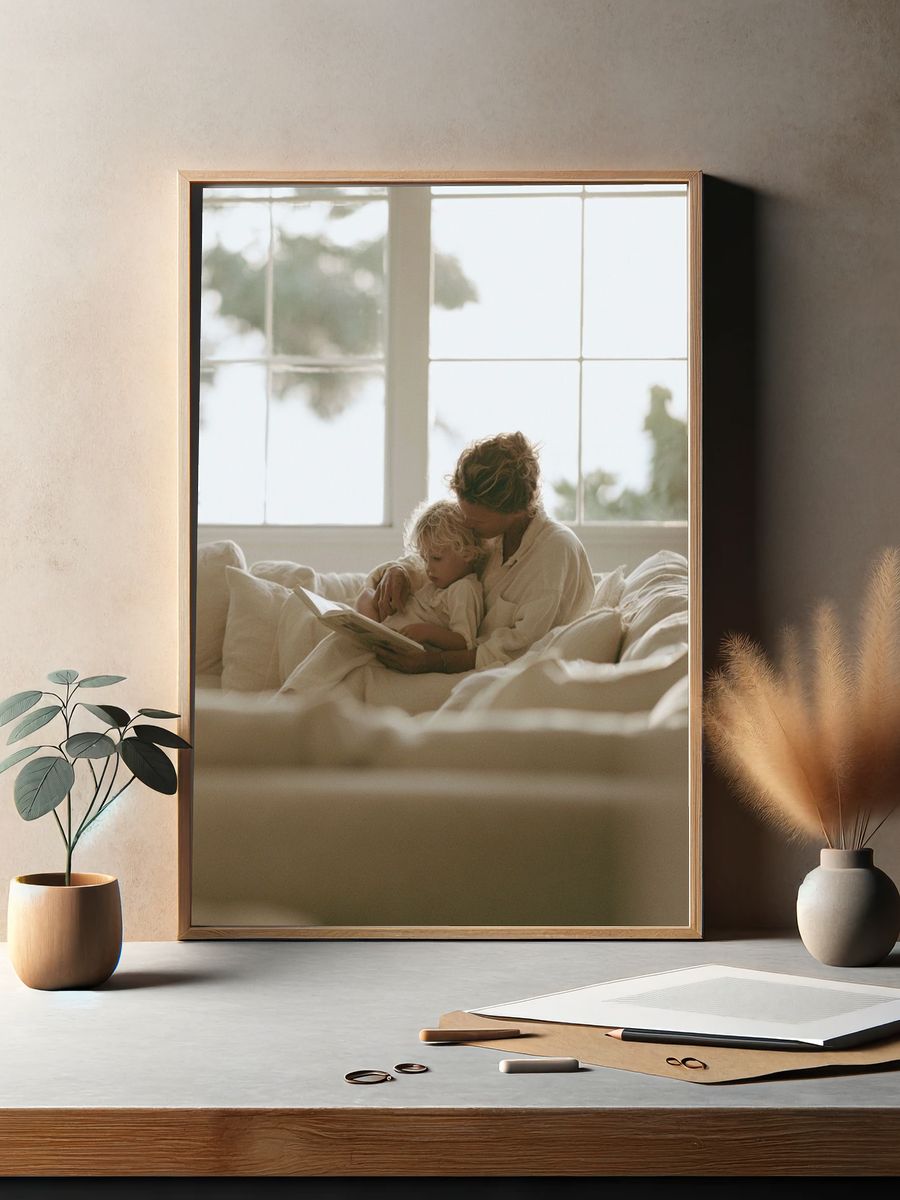 Mother and Child Reading Poster. — room view 2