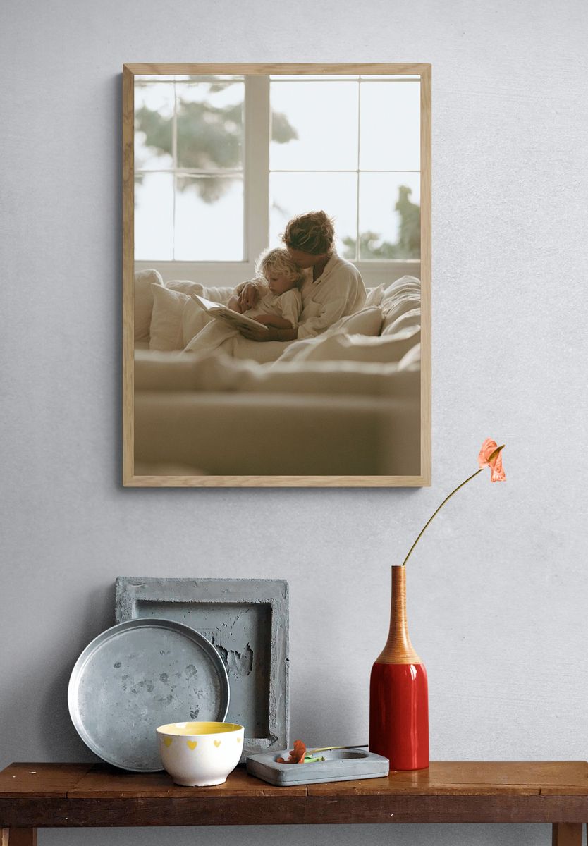Mother and Child Reading Poster. — room view 3