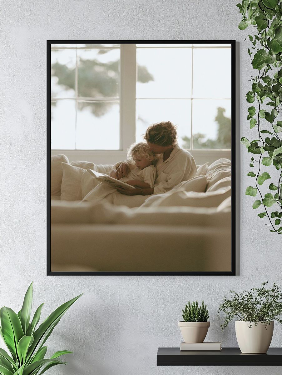 Mother and Child Reading Poster. — room view 4