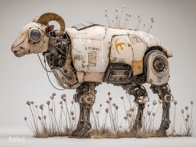 Mechanical Sheep — Digital Art Print. poster print