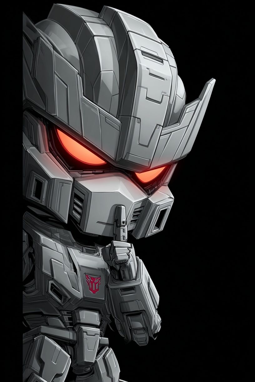 Mecha Robot Portrait Print. poster — illustration art