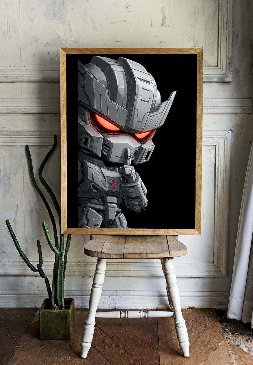 Mecha Robot Portrait Print. — room view 1