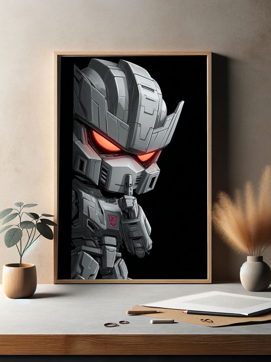 Mecha Robot Portrait Print. — room view 2