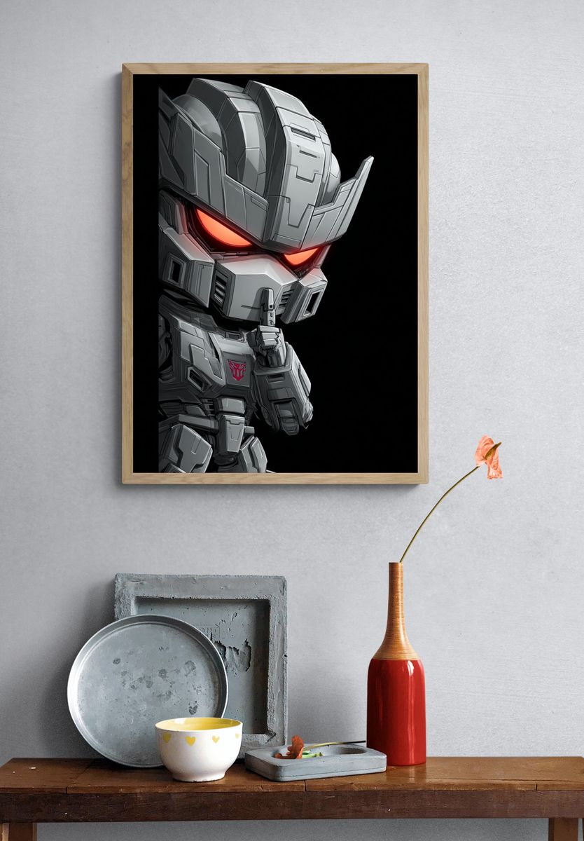 Mecha Robot Portrait Print. — room view 3