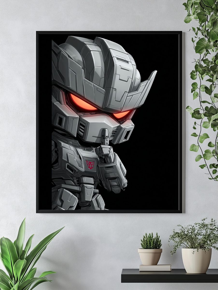 Mecha Robot Portrait Print. — room view 4