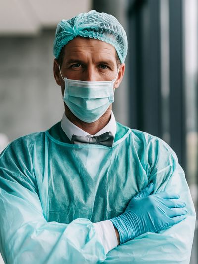 Masked Surgeon Portrait Poster.