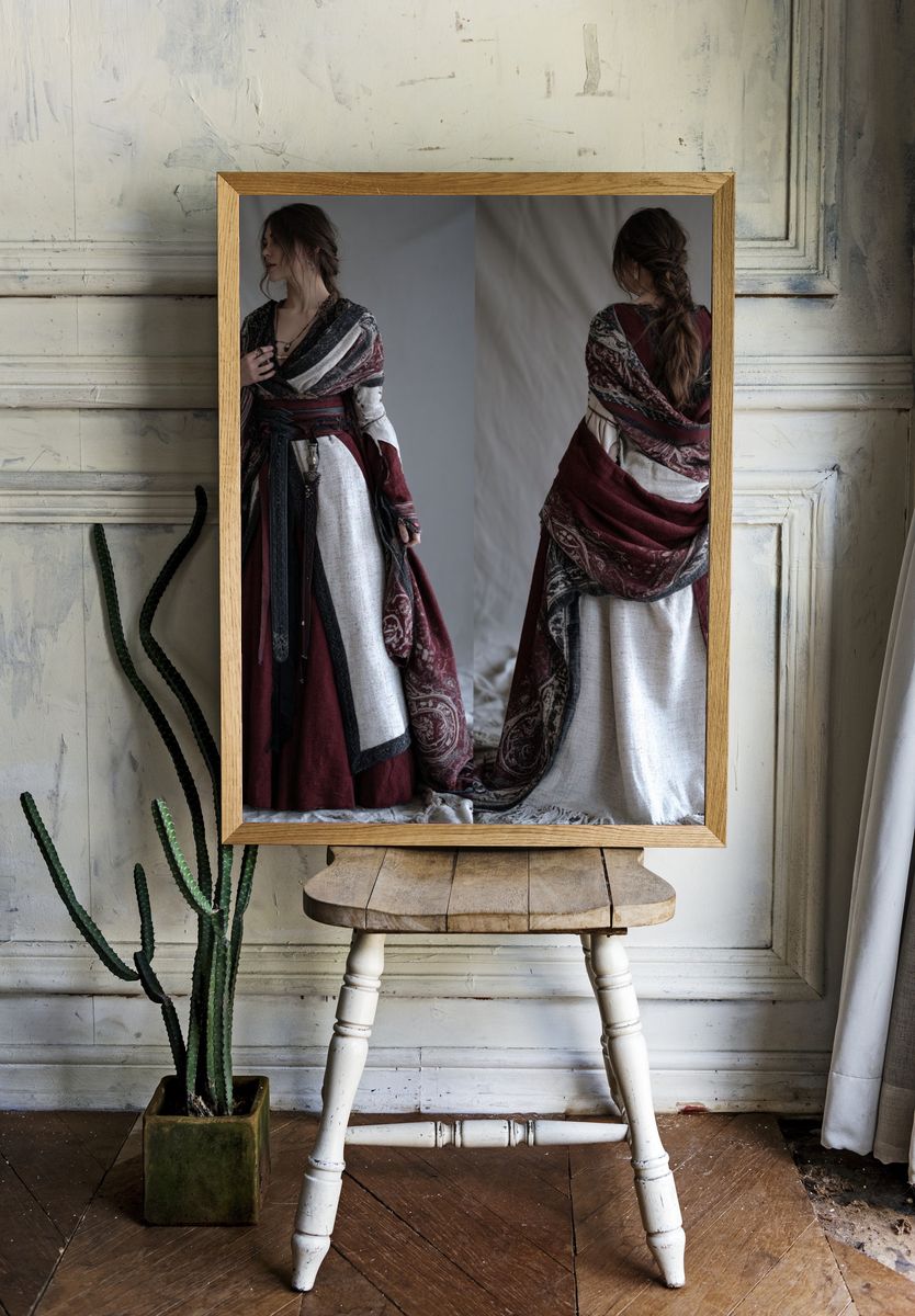 Medieval Woman Portrait Photography Poster. — room view 1