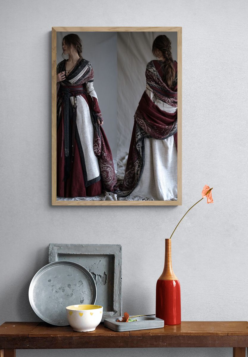 Medieval Woman Portrait Photography Poster. — room view 3