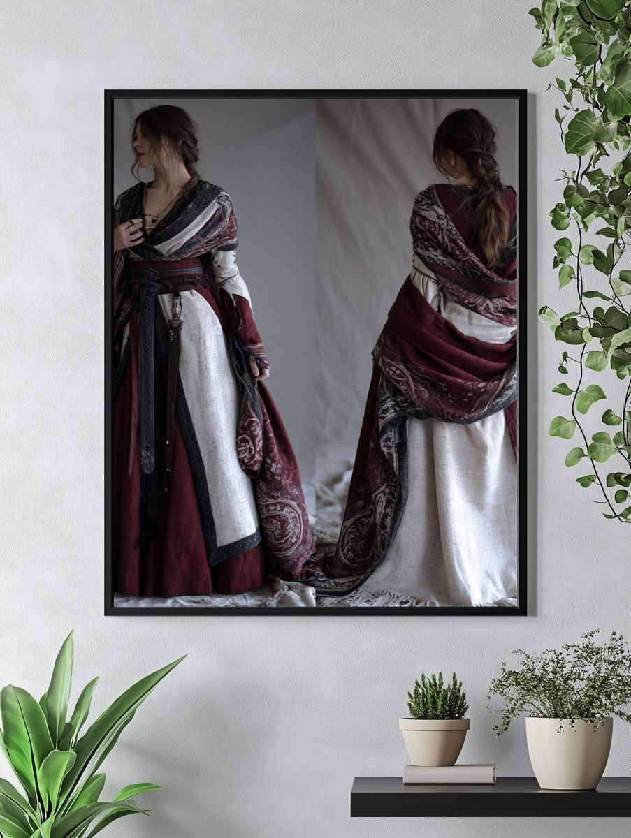 Medieval Woman Portrait Photography Poster. — room view 4