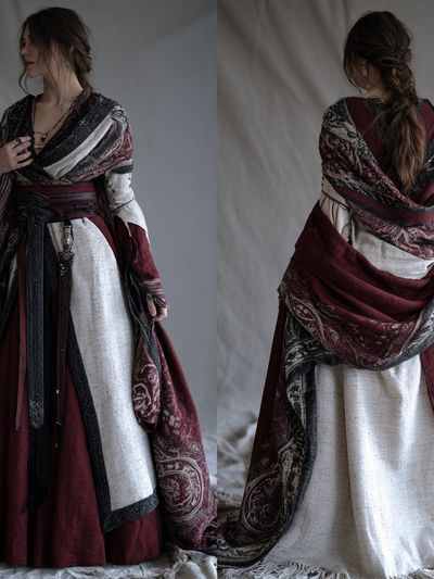 Medieval Woman Portrait Photography Poster.