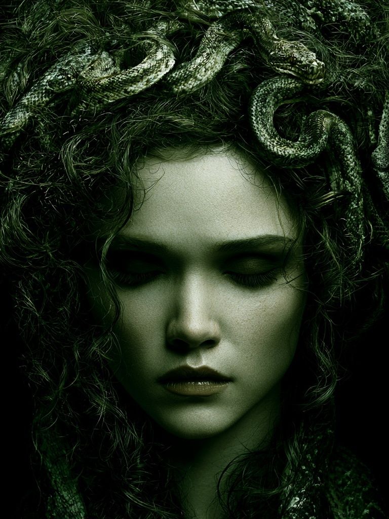 Medusa Portrait Fine-Art Print. poster detail