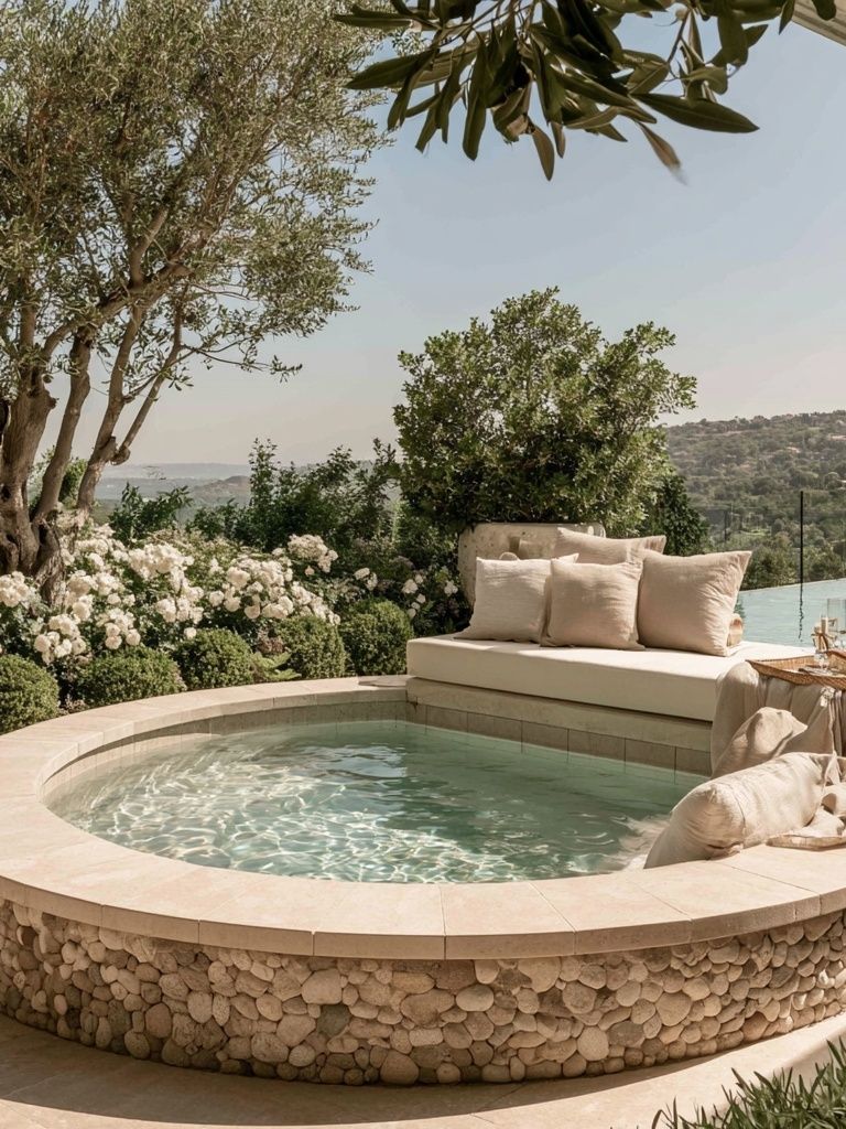 Mediterranean Pool Terrace Photography Poster. poster — photography art