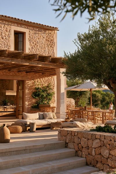 Mediterranean Stone Villa Photography Poster.