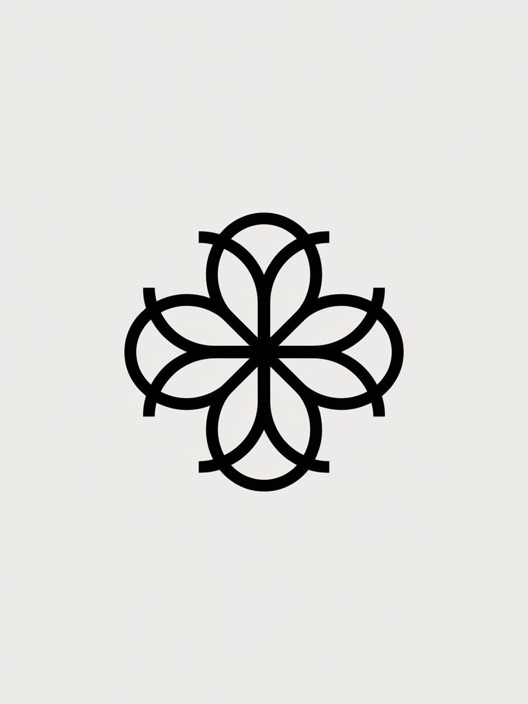 Minimal Floral Emblem Print. poster — minimalist art