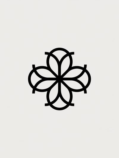 Minimal Floral Emblem Print.