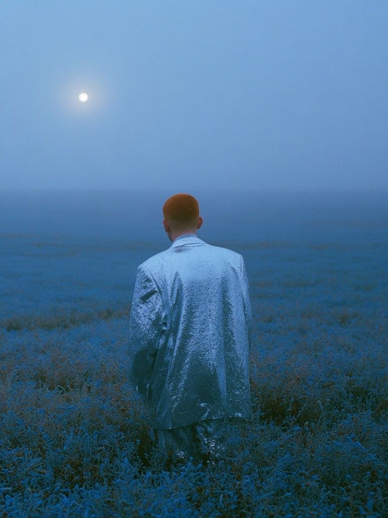 Moonlit Field Portrait Print. poster detail