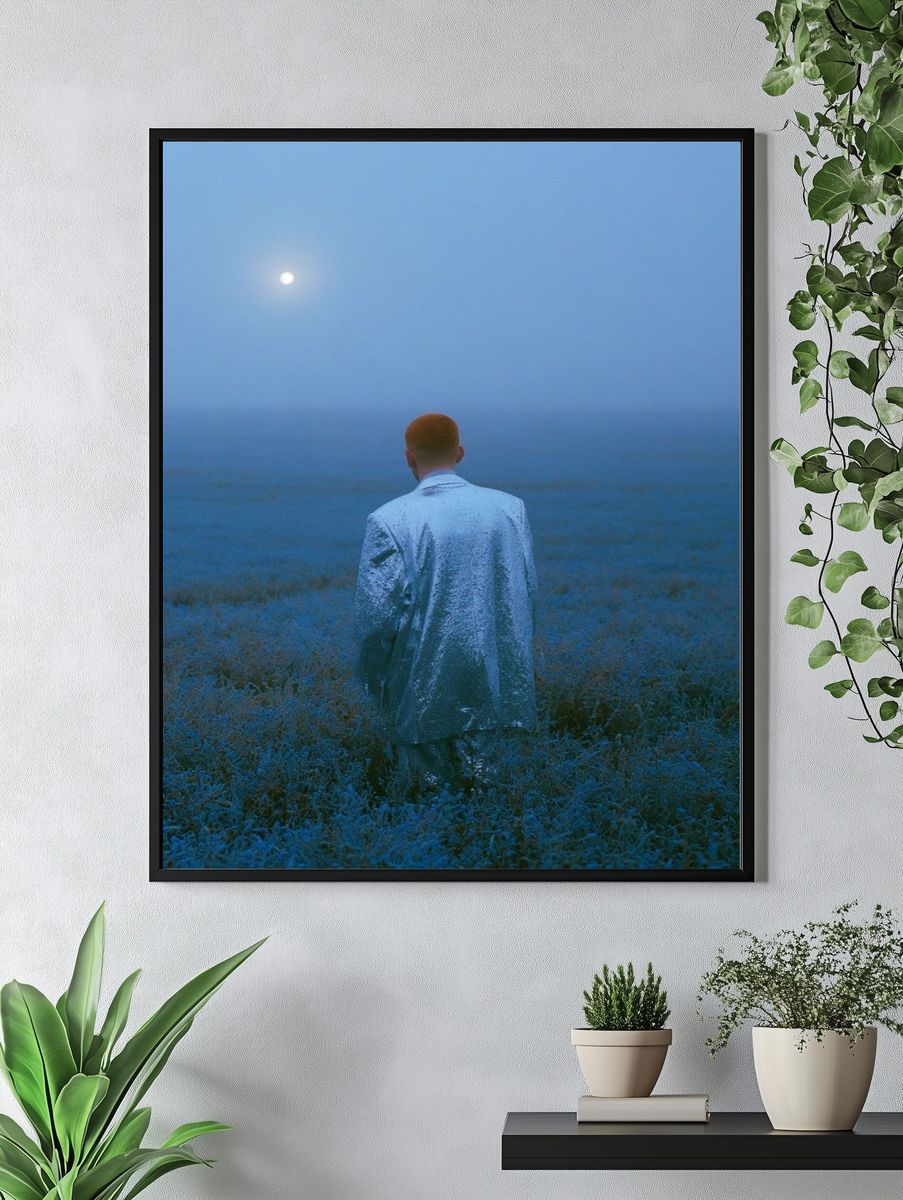 Moonlit Field Portrait Print. — room view 4