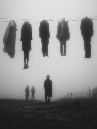 Mysterious Figures in Fog — Fine Art Print. poster print