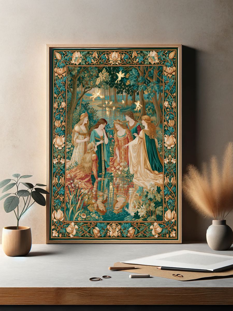 Mythic Forest Maidens Fine-Art Print. — room view 2