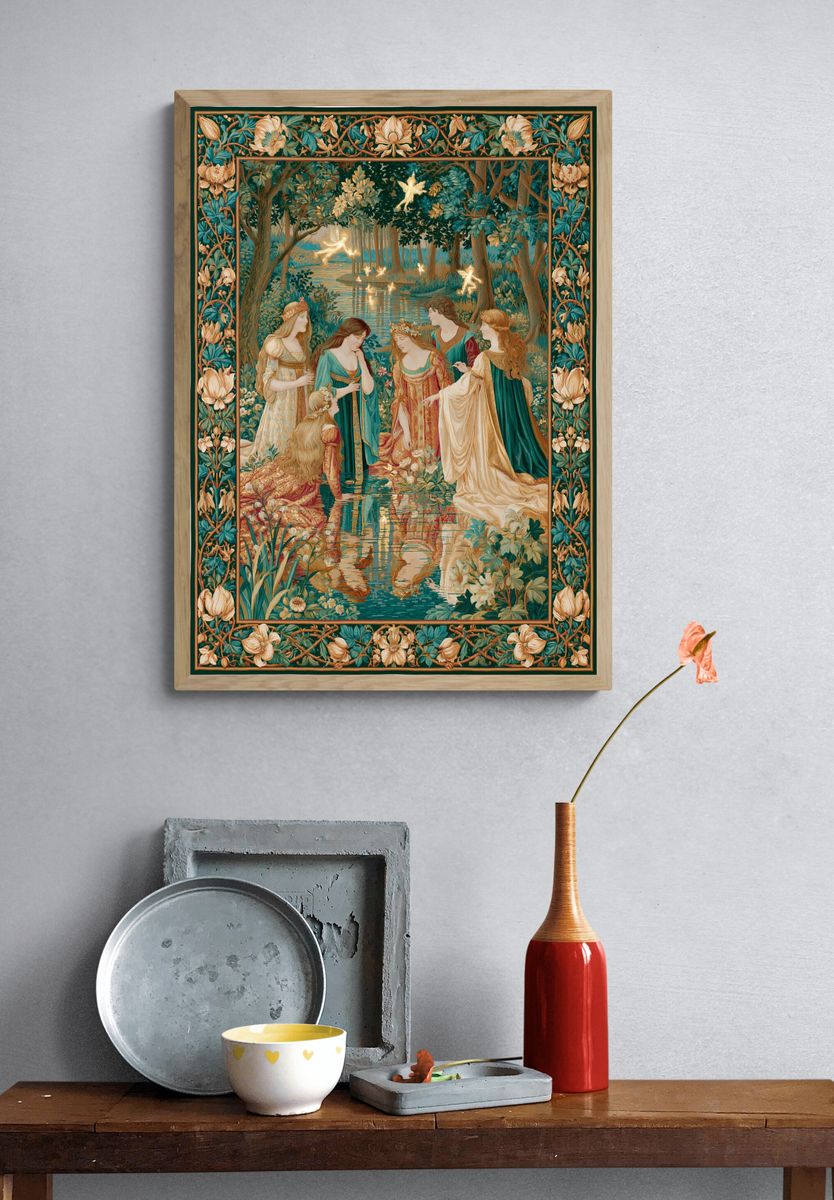 Mythic Forest Maidens Fine-Art Print. — room view 3