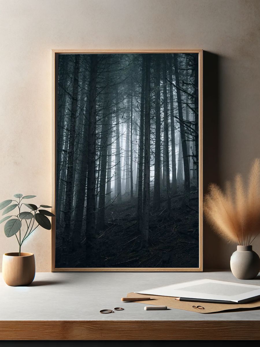 Misty Forest — Nature Poster. — room view 2